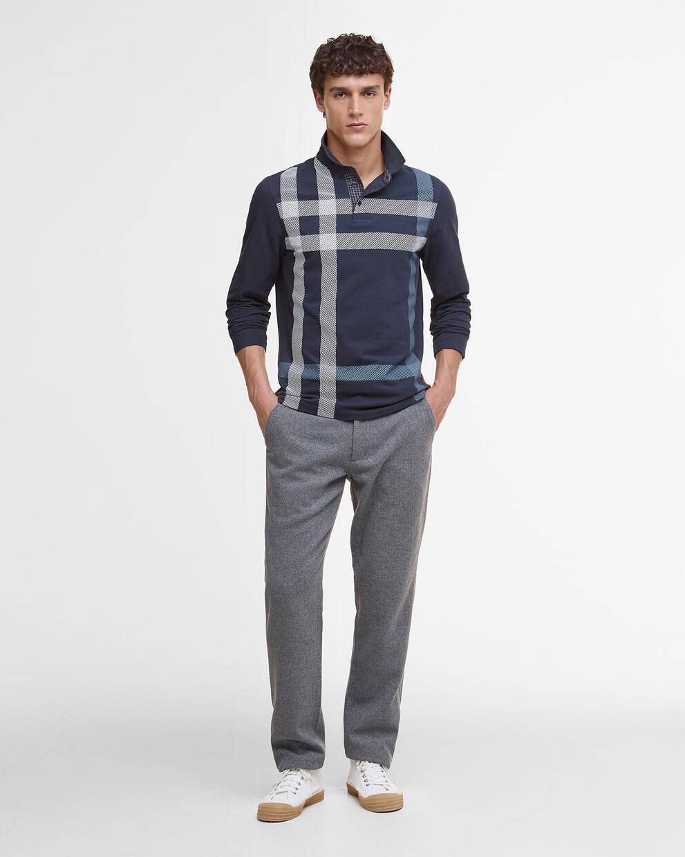 Blaine Tartan Long-Sleeved Polo Shirt