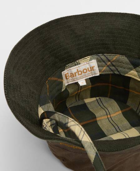 Brackley Waxed Bucket Hat Fern/Beech