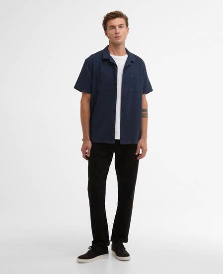 Wayback Waffle Short-Sleeved Shirt Navy