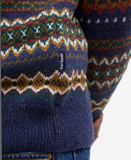 Case Fair Isle Jumper Navy Marl
