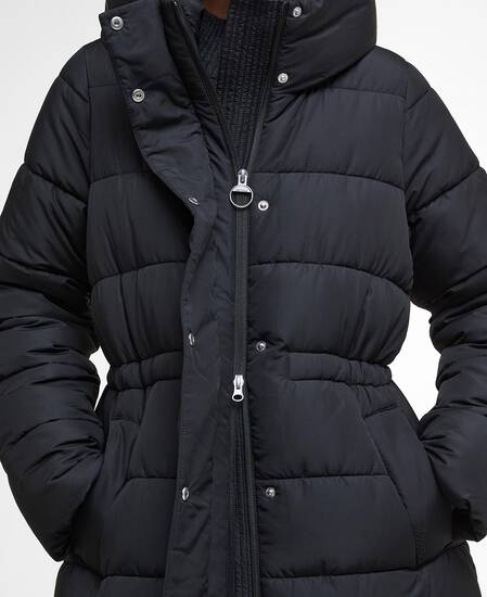 Freya Puffer Jacket Black/Onyx Tartan