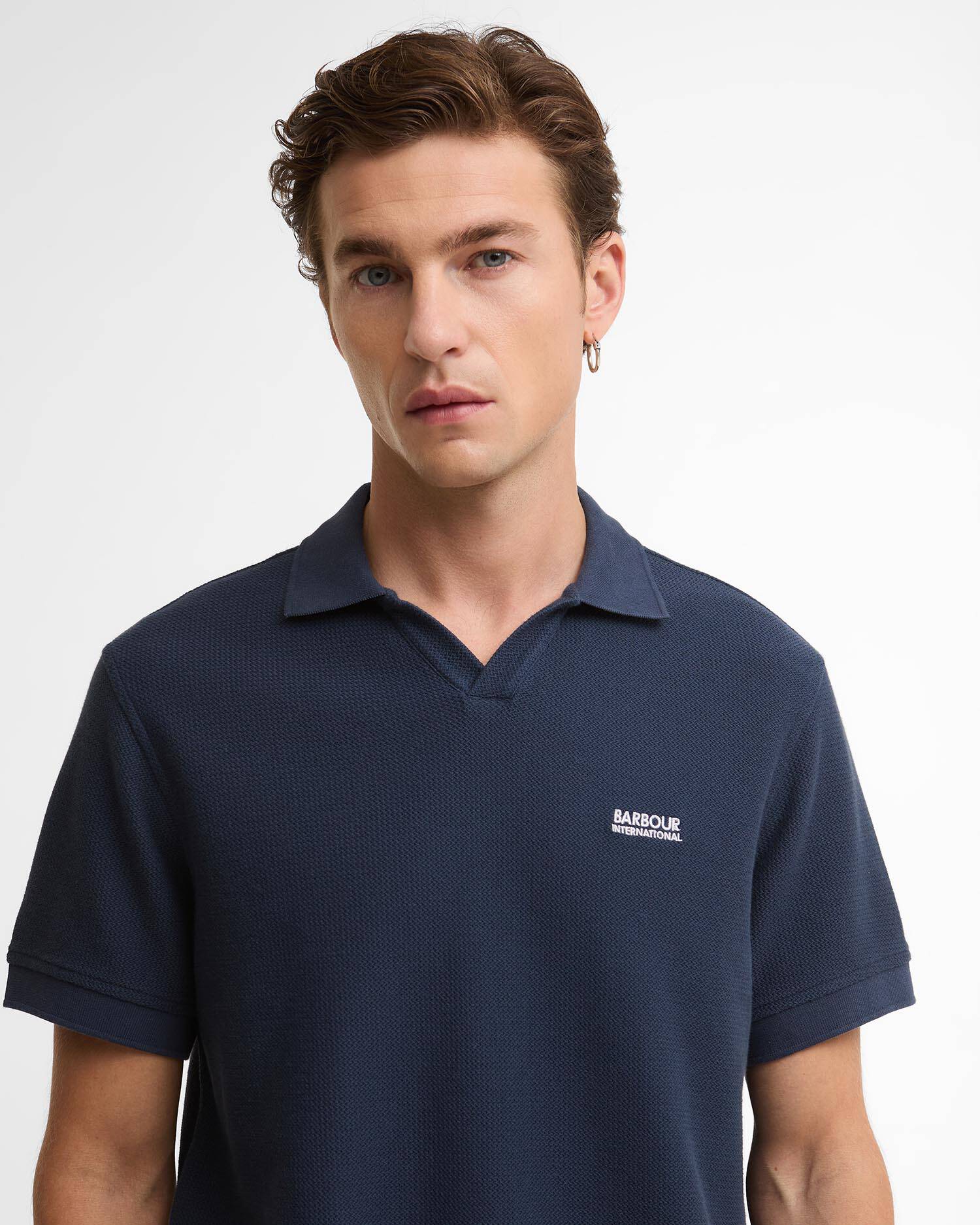 Poloshirt Milbank Textured Oxford Navy image number 3