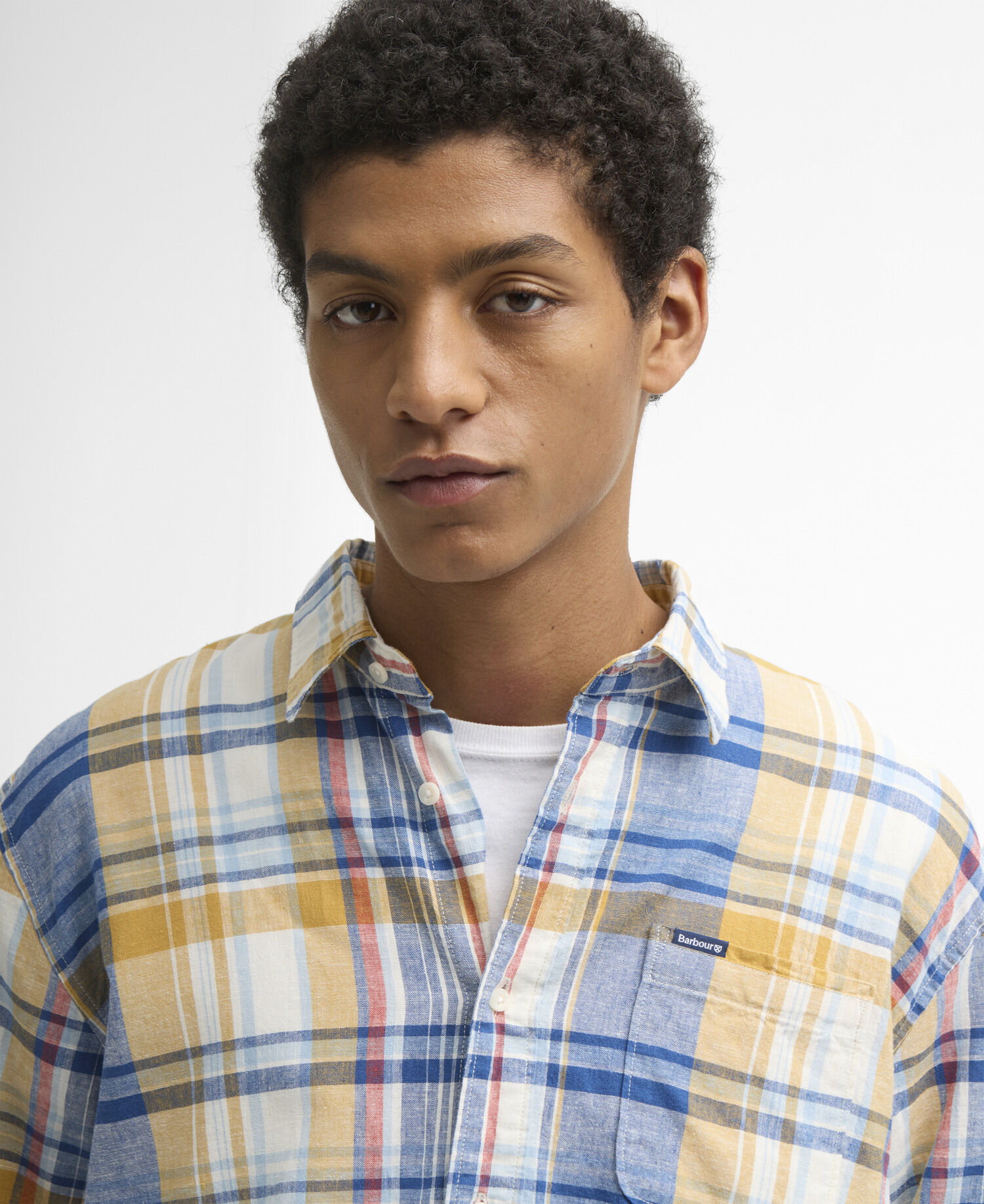 Holwick Checked Long-Sleeved Relaxed Shirt Blue