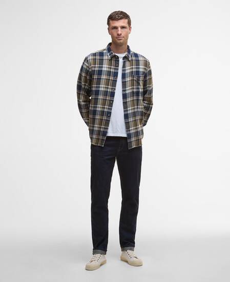 Chopford Relaxed Long-Sleeved Shirt Navy