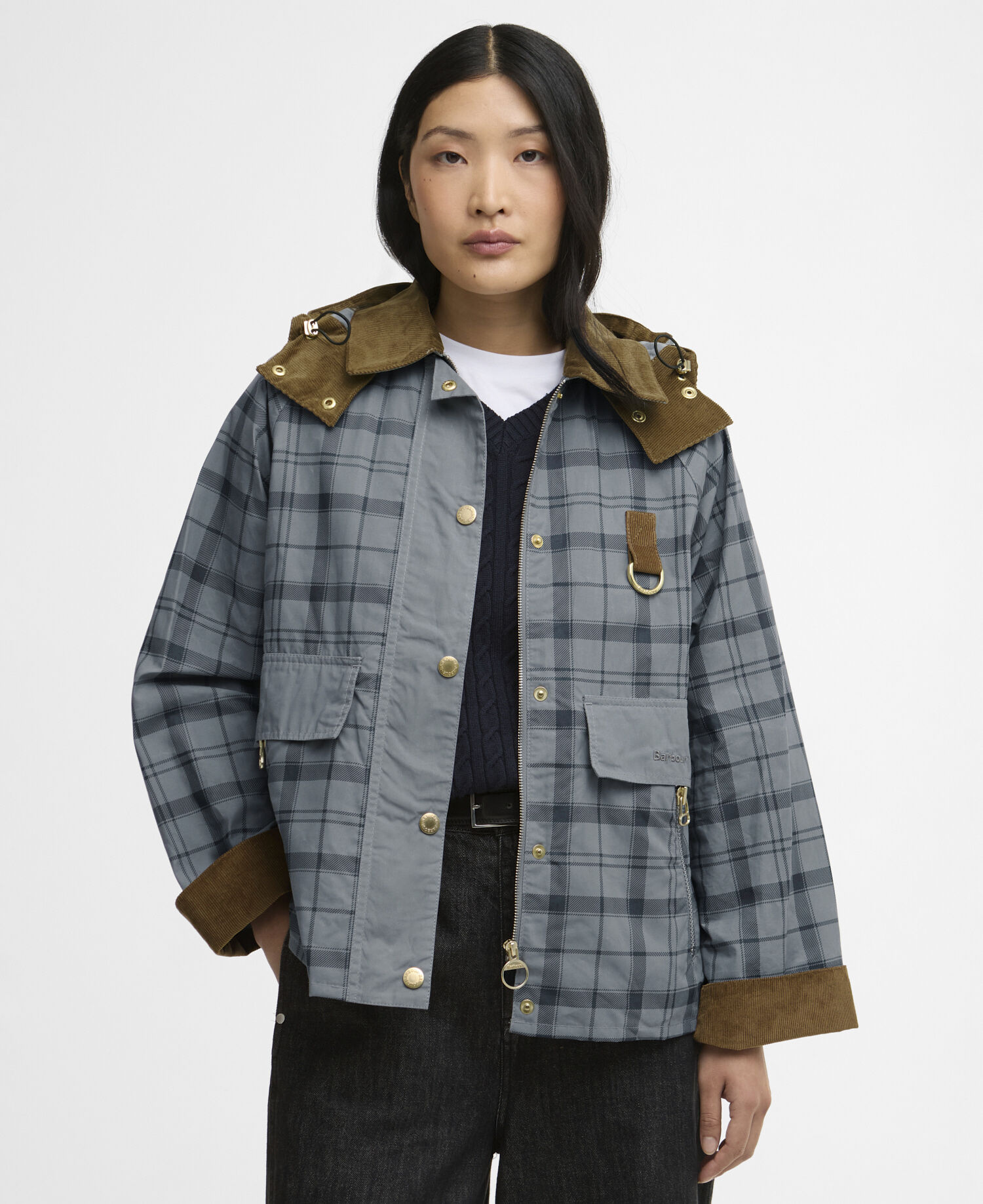 Carnforth Tartan Casual Jacket Grey Tartan