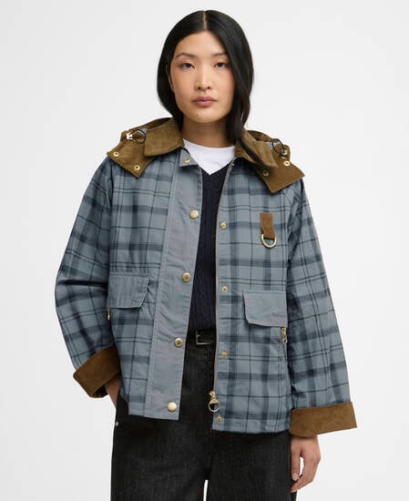 Carnforth Tartan Casual Jacket Grey Tartan