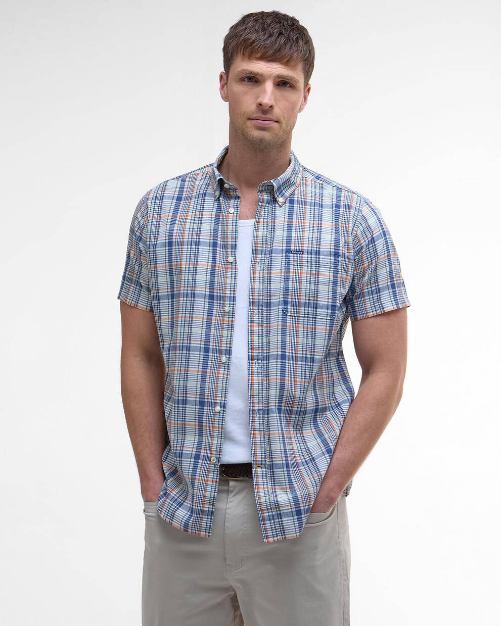 Camicia Elton a maniche corte dalla vestibilità leggermente aderente