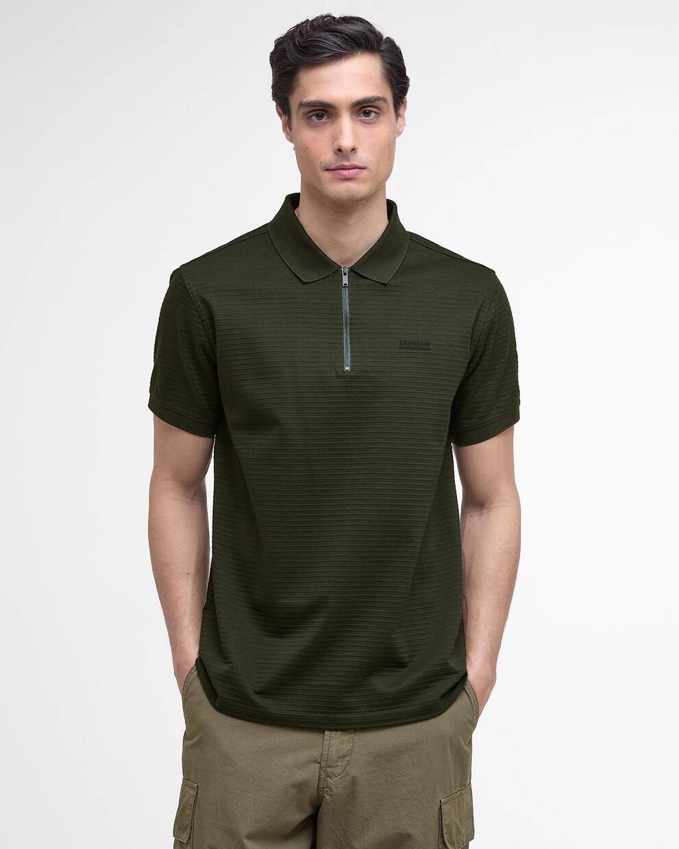 Alfred Jacquard Striped Polo Shirt