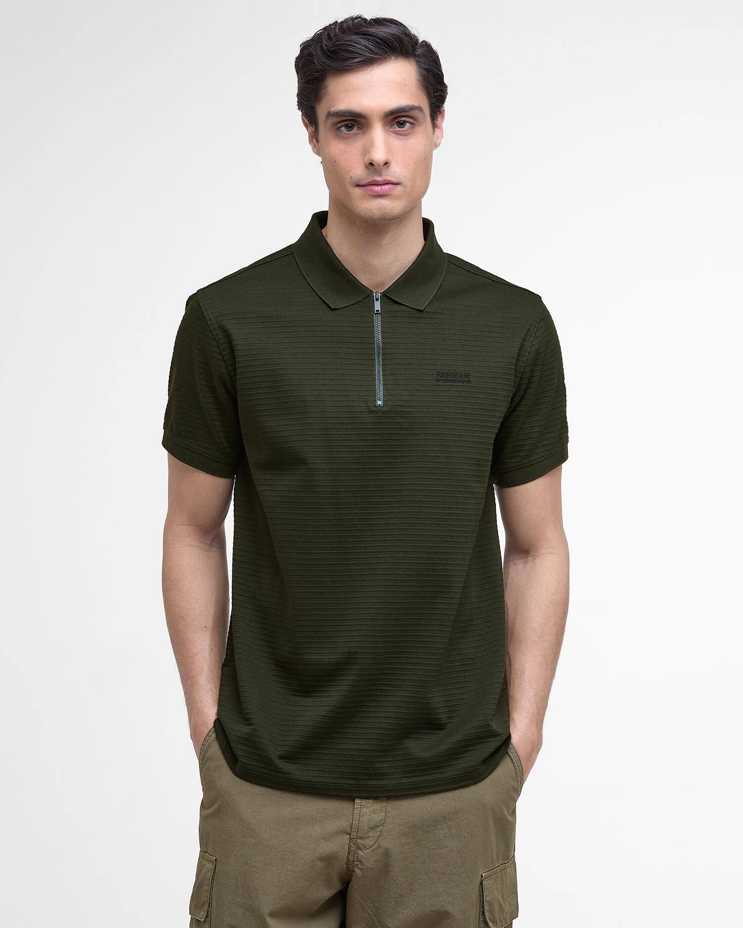 Alfred Jacquard Striped Polo Shirt image number 0