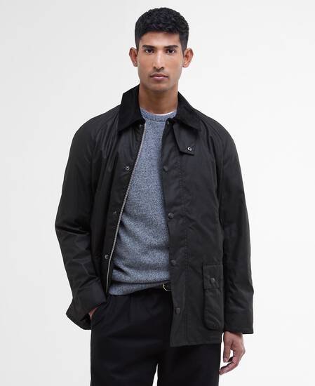 Ashby Waxed Jacket Black-Classic