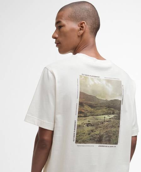 T-shirt con stampa con foto Parkend dalla vestibilit&agrave; comoda Whisper White