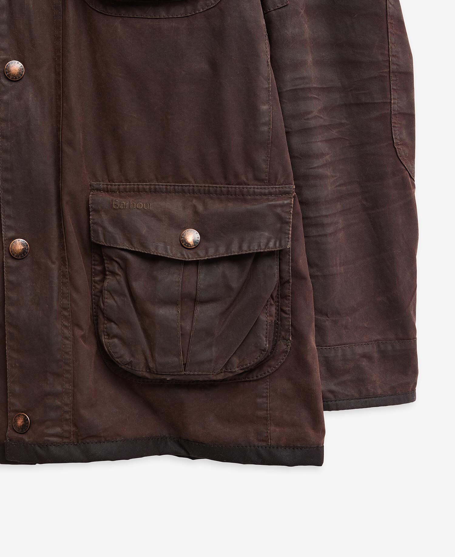 Barbour Re-Loved Corbridge Waxed Jacket - Size XL Rustic