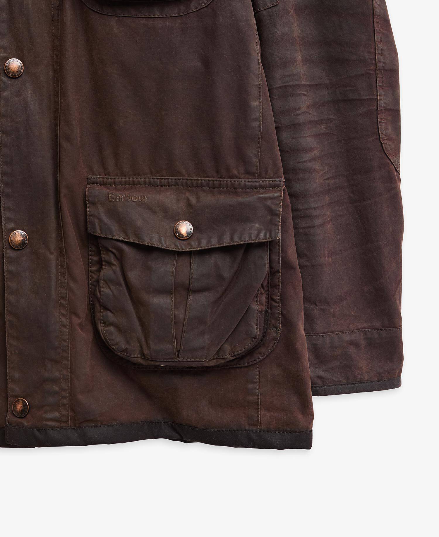 Barbour Re-Loved Corbridge Waxed Jacket - Size XL Rustic image number 5