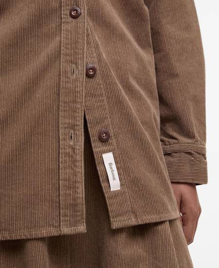 Yasmin Relaxed Cord Shirt Military Brown Yasmin Relaxed Cord Shirt Military Brown