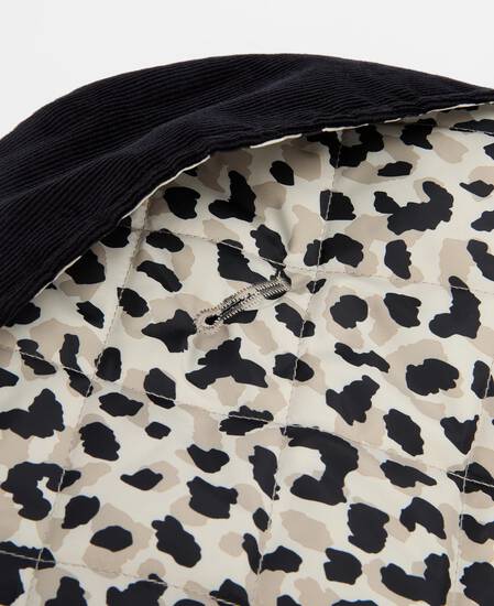 Harley Quilted Dog Coat Jasmine Leopard