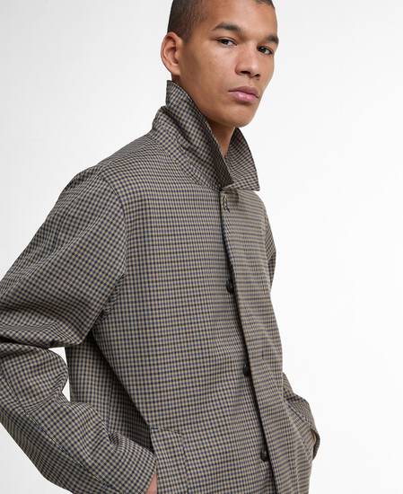 Short Lorden Showerproof Jacket Stone/Navy Check