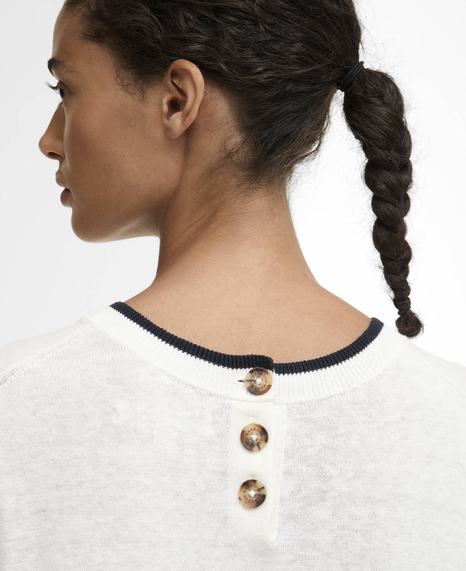 Verona Knitted T-Shirt Cloud/Dark Navy image number 4