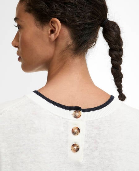 Verona Knitted T-Shirt Cloud/Dark Navy