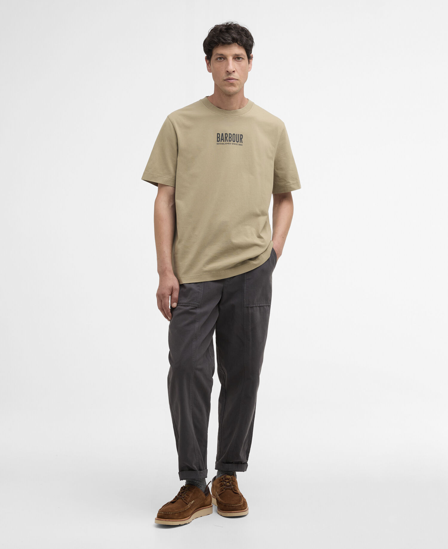 Morden Relaxed Graphic T-Shirt Grey Olive