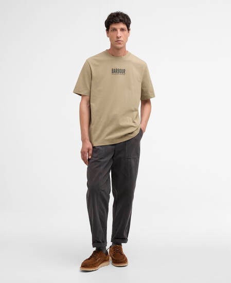 T-Shirt Morden Relaxed Graphic Grey Olive