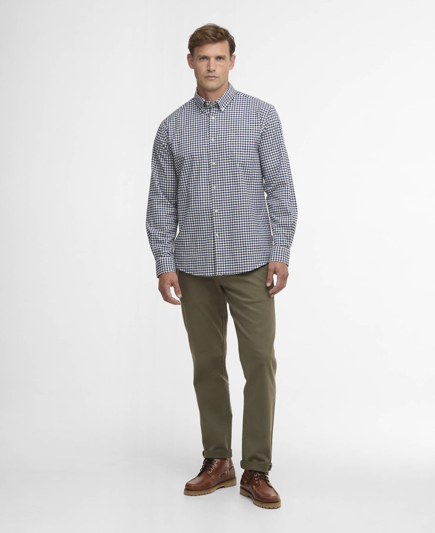 Gingham Aukside Regular Shirt Navy image number 1