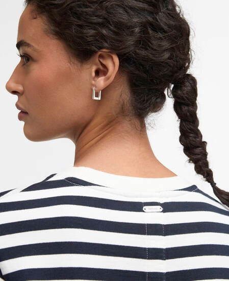 Sweatshirt Layla Cloud/Dark Navy Stripe