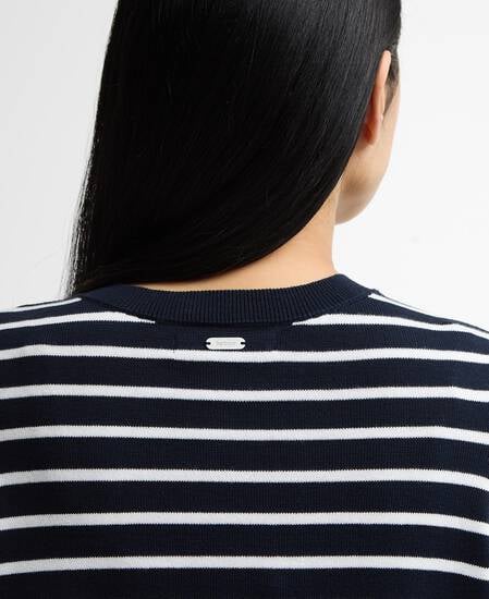 Cardigan Baiton Striped Dark Navy Stripe