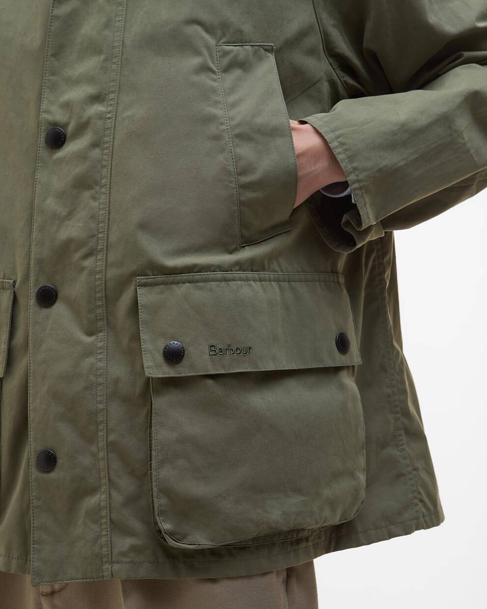 Jacke Peached Oversized Bedale Casual