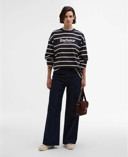 Maeve Top Dark Navy/Ecru Stripe