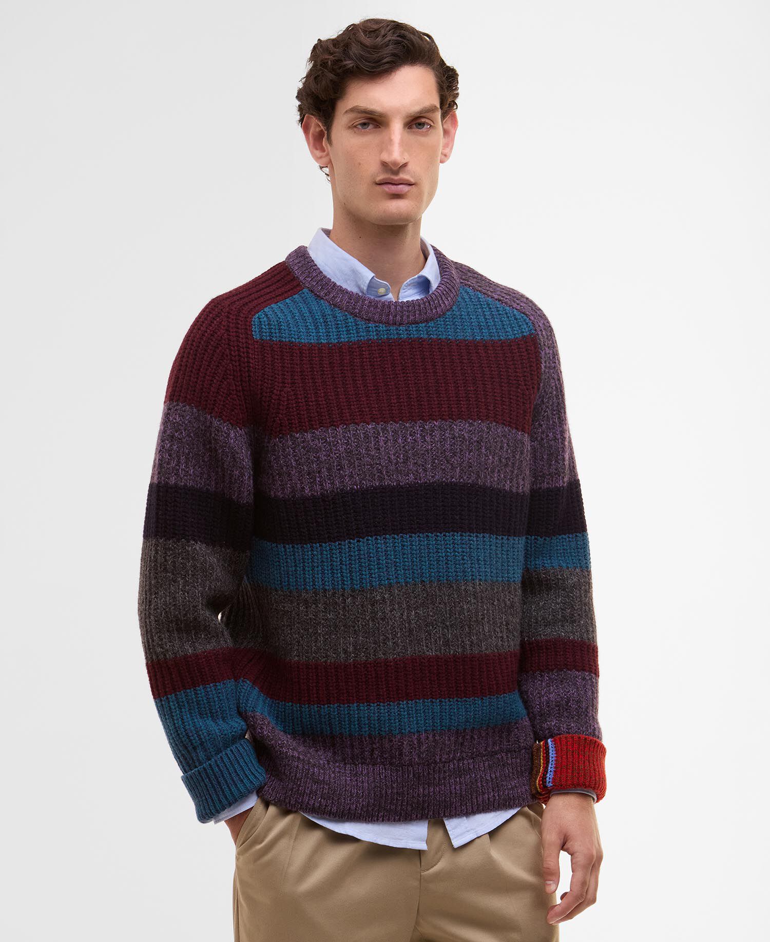 Buy Paul Smith loves Barbour Striped Wool Crew Neck Jumper for USD
