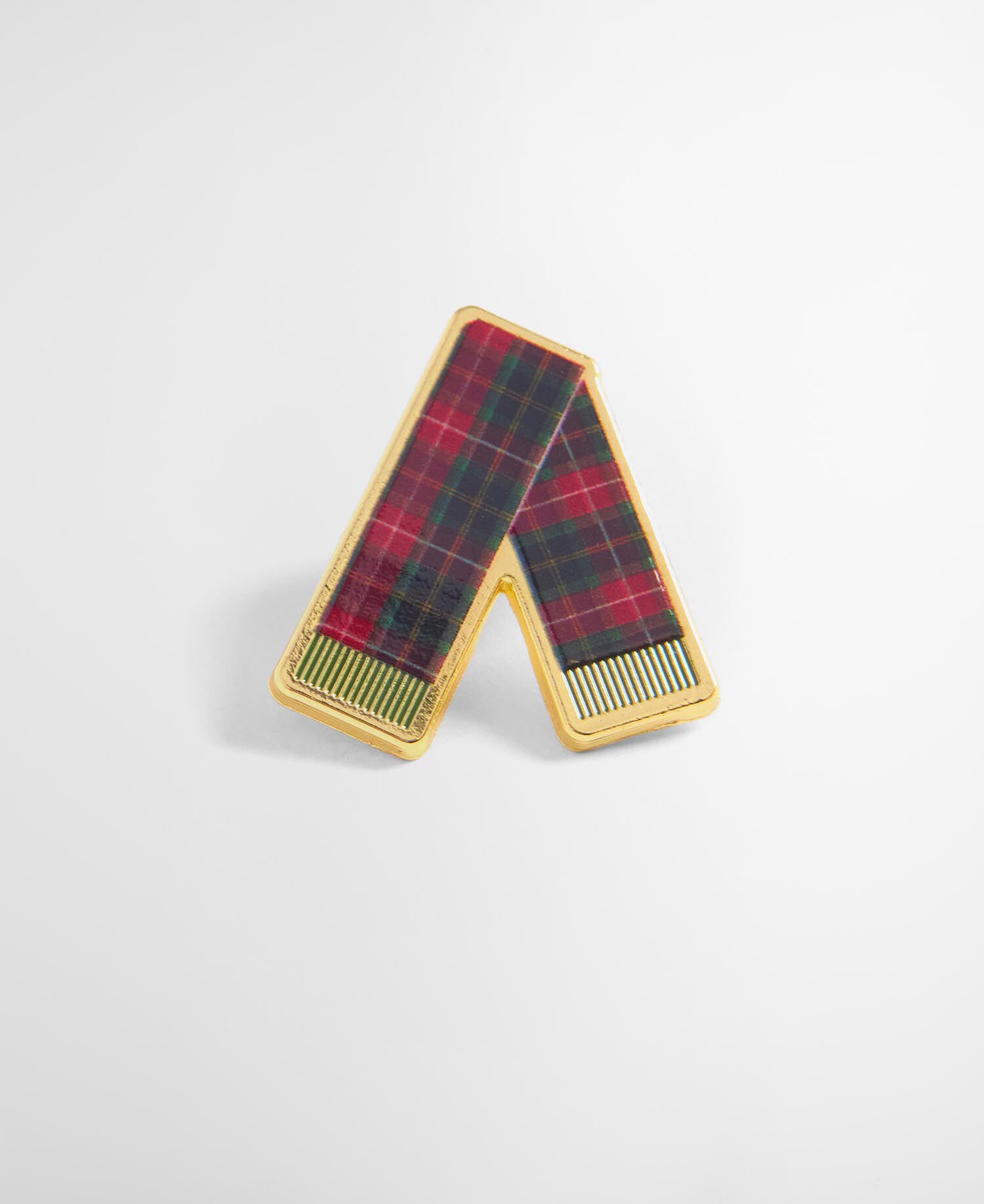 Barbour Festive Scarf Pin Badge Festive Tartan