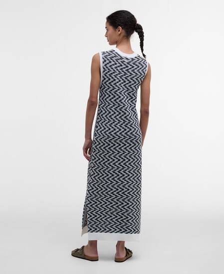 Olivia Knitted Midi Dress Cloud/Navy