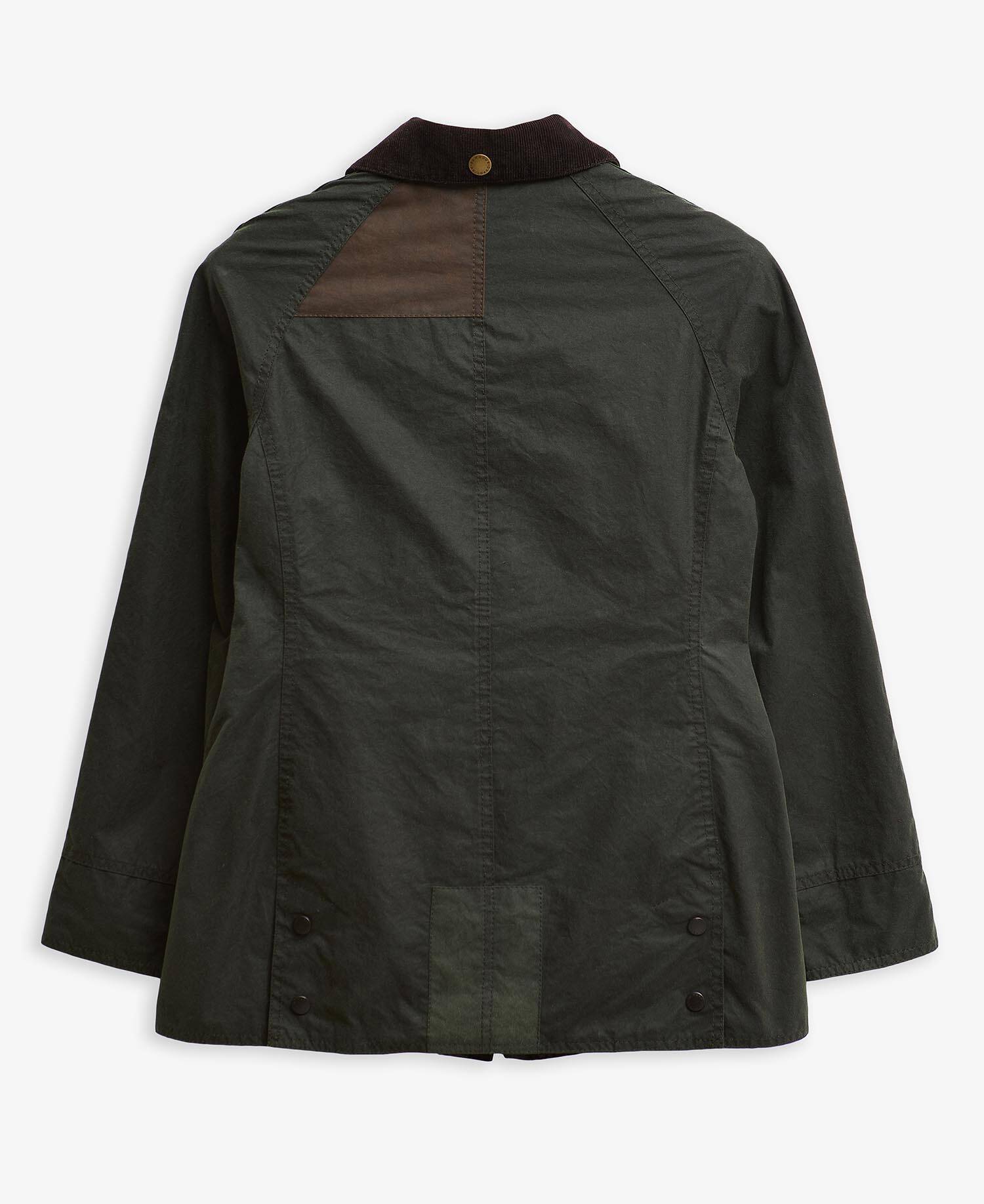 Barbour Re-Loved Beadnell Waxed Jacket - Size 10 Sage image number 2