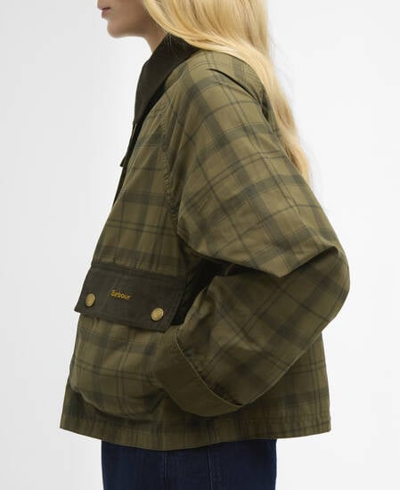 Freizeitjacke Tartan Cropped Beadnell Dusky Green Tartan/Highland