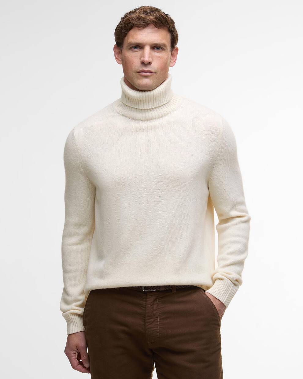 Maglione a collo alto con risvolto Kelp