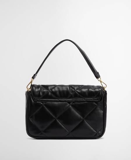 Soft Quilted Shoulder Bag Black