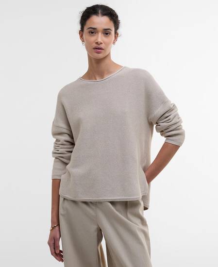 Marine Crew Neck Jumper Light Sand