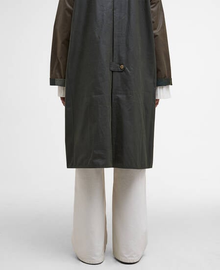 Car Coat Evette Waxed Fern/Beech/Ancient Tartan