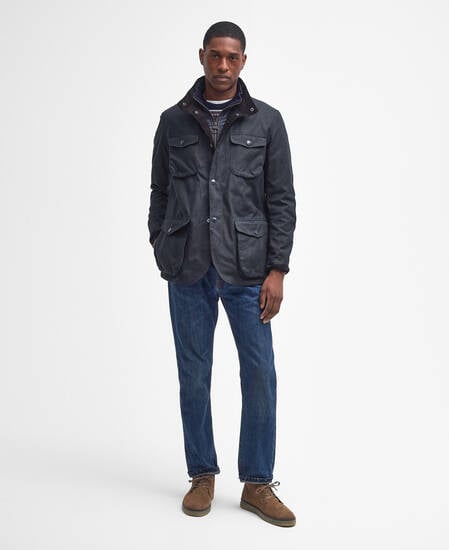 Ogston Waxed Jacket Classic Navy