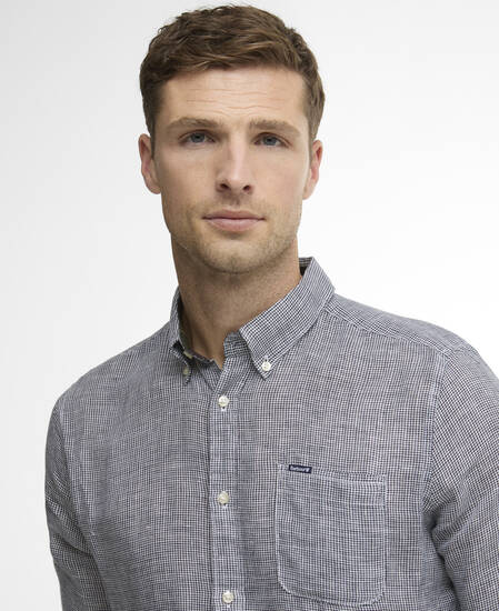 Camicia sartoriale di lino Linton Dark Navy