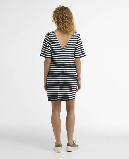 Mini abito con motivo a righe Lucinda Navy Stripe