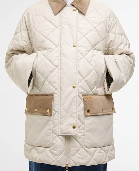 Aldburgh Quilted Jacket Oatmeal/Ancient Tartan