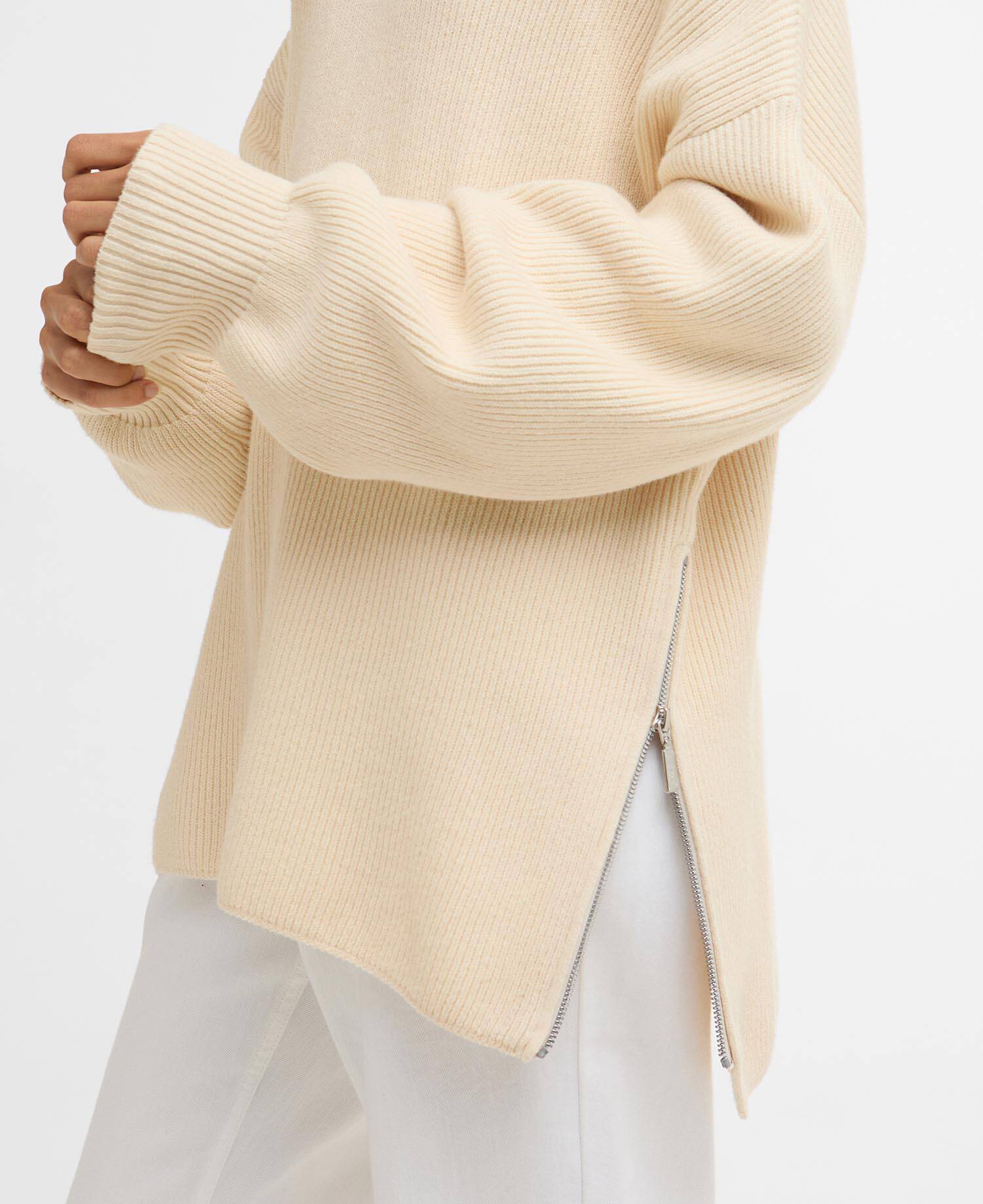 Tara Knitted Jumper Bone White image number 3