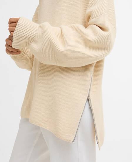 Tara Knitted Jumper Bone White