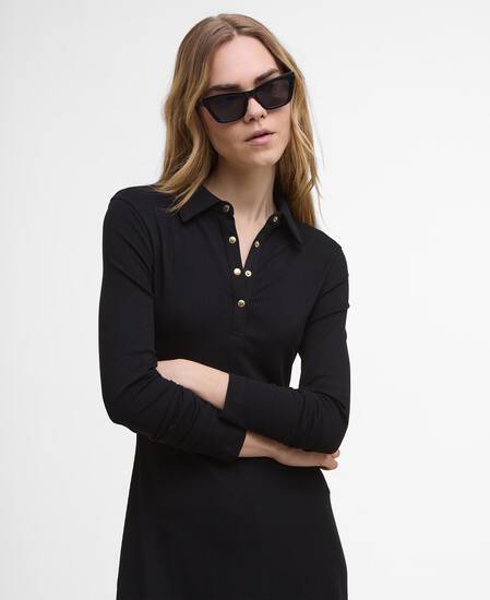 Chloe Ribbed Mini Dress Black