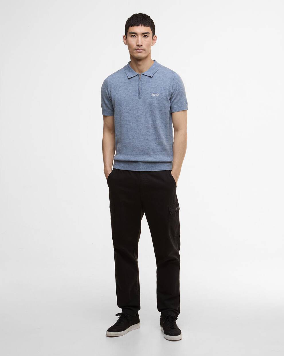 Maverick Mouline Knitted Polo Shirt