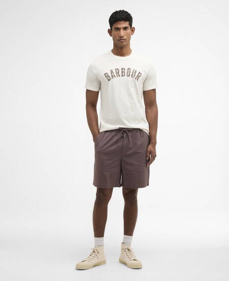 T-shirt Berwick in tartan Whisper White