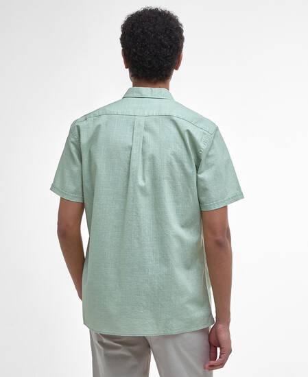 Pigment Dye Slub Short-Sleeved Shirt Seagrass