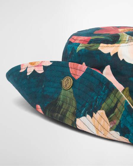 Barbour FARM Rio Wild Flower Sun Hat Navy Wildflower