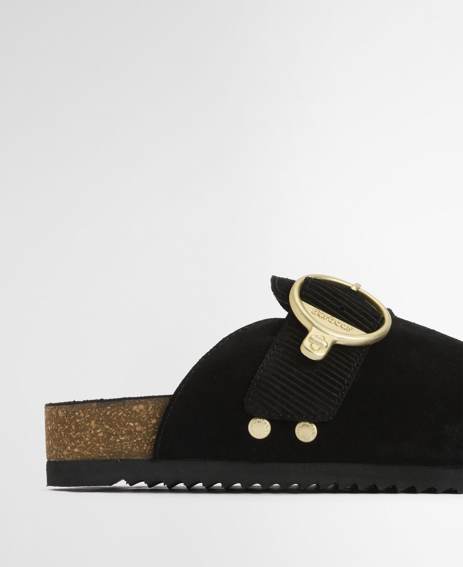Kyra Closed Toe Sandal Black Suede